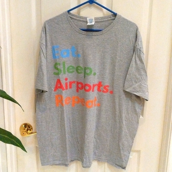 Delta Ringspun Men's Short Sleeve Graphic Tee  Aviation - Size 2XL - Picture 1 of 5